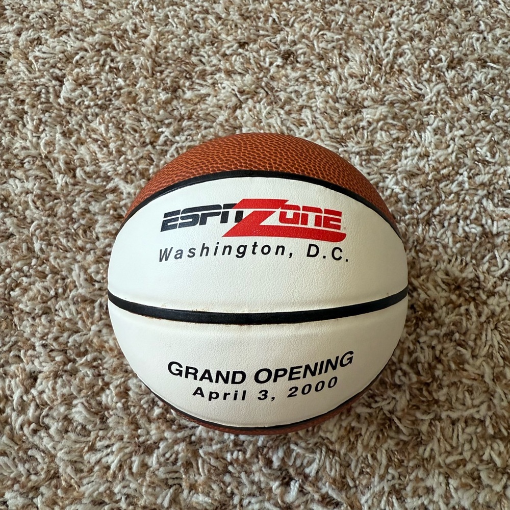 ESPN ZONE Commemorative Basketball From Washington D.C. Opening